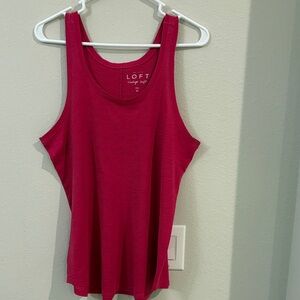 LOFT Vibrant Pink Tank Top